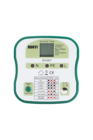 Duoyı Dy207 Priz Topraklama Rcd Test Cihazı N11.45