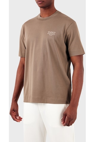 Emporio Armani Erkek T Shirt 3d1th3 1jocz 04b4 Kahve Kahverengi