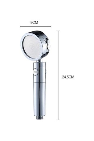 Sağlam Metal Hortum Bağlantılı 360 Hareketli Duş Başlığı Gri