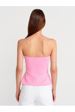 Dilvin 31860 Straplez Top-pembe Pembe