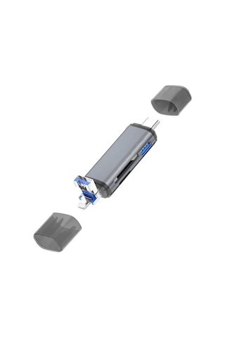 Ads-28 6ın1 Otg Card Reader- Lightning Apple, Iphone& Ipad İçin, Usb 3.0 To Type C Sd/tf Kart Okuyucu