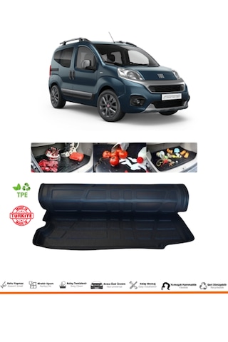 Fiat Fiorino Combi (Halı Bagaj) Koltuklu 2008 Sonrası 3D Bagaj Havuzu