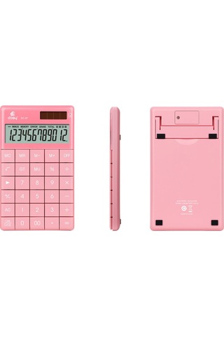 Dosy 12 Hane Orta Boy Masaüstü Hesap Makinesi Pembe Ec-5p Pembe