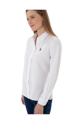 U.S. Polo Assn. Kadın Uzun Kollu Basic Gömlek Beyaz