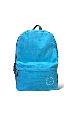 Su Geçirmez Kumaş Ortaokul Lise Unisex Okul Sırt Ve Seyahat Çantası - Mavi