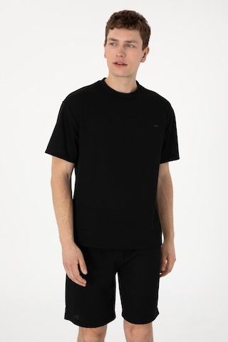 U.S. Polo Assn. Erkek Comfort Fit Bisiklet Yaka Siyah Tişört 50308814-VR046