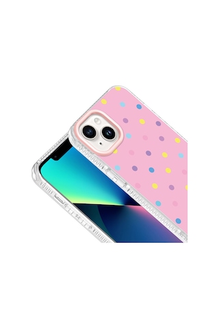 Apple iPhone Uyumlu 15 Kılıf Airbag Tasarımlı Zore Potik Sert Pc Kapak - Pembe