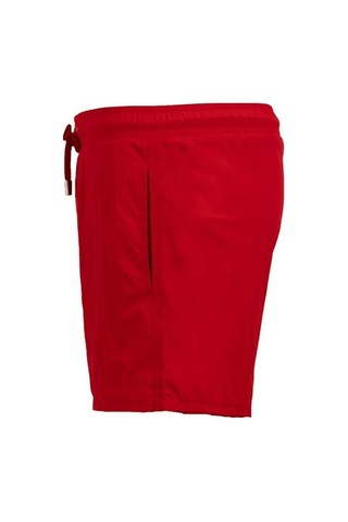 Kırmızı Su İtici Özellikli Naylon Kumaş Düz Renk Basic Erkek Plaj Deniz Şort Mayo - 540-kırmızı 001