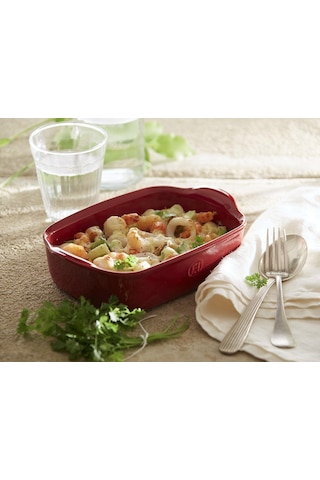 Emile Henry Fırın Kabı Dikdörtgen 22 X 14 Cm Kırmızı Kırmızı