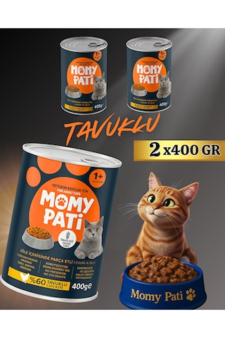 Tavuklu Konserve Kedi Maması 400 Gr X 2 Adet Yetişkin Kediler İçin