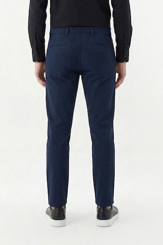 Sabri Özel Giotelli Erkek Lacivert Normal Kesim Regular Fit Pamuklu Düz Yan Cep Normal Bel Likralı Chino Pantolon