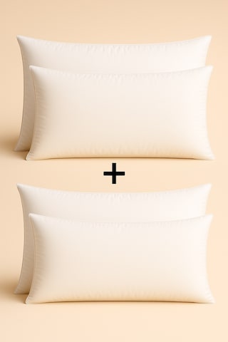 4 Adet %100 Kaz Tüyü 20 Gıdık Yastık Alçak Yatış 50x70 Elizza