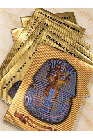 Tutankhamun Motifli Çizgisiz Küçük Not Nefteri Çok Renkli