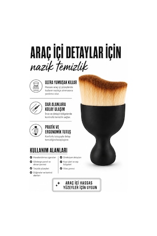 Araç İçi Detaylı Temizlik Fırçası Ultra Yumuşak Kıl, Toz Ve Kir Temizleme Fırçası