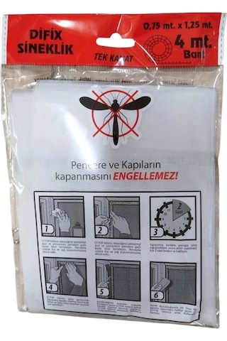 75x125cm Sineklik Yapıştırma Bantlı Tek Kanat