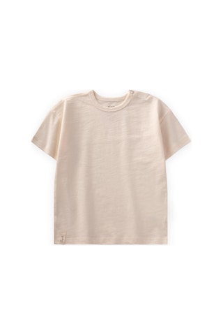 Cigit - Basic Bebe T-shırt 0-3 Yaş Ekru Ekru