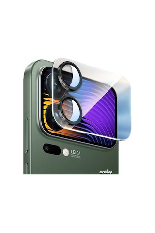 Xiaomi 17 Pro Max Uyumlu Kamera Koruyucu Lens Temperli Cam Kamera Çevresi Tam Koruma