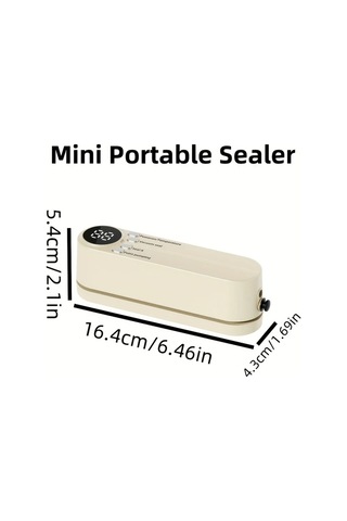 Honeybeeshop Beyaz Taşınabilir Usb Şarj Edilebilir Vakum Makinesi Çok Fonksiyonlu Otomatik Gıda Vakumlama 1200mah Lityum Pil Mutfak Ve Piknik İçin