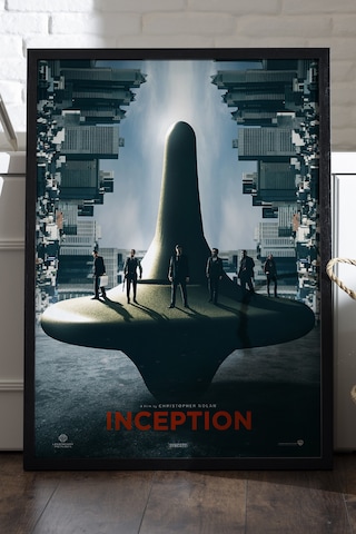 Inception Siyah Ahşap Çerçeveli Poster, Film Duvar Tablosu