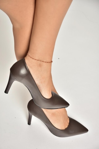 Fox Shoes U676082009 Kahverengi İnce Topuklu Kadın Stiletto Ayakkabı Kahverengi