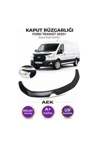 Ford Transit 2019+ Araca Özel Üretim "4mm" Kaput Rüzgarlığı A+ P
