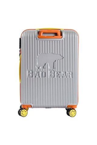 Bad Bear Logo Suitcase 23.01.80.002g Gri Orta Boy Tekerlekli Abs Valiz 64 Lt. Gri