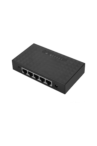 Konesam 5 Port 10/100 Mbps Ethernet Switch, Otomatik Mdı/mdıx, Akış Kontrolü, Enerji Tasarruflu, Siyah Avrupa Şarj Aleti