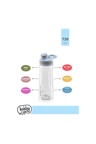 2 Li Set 730ml 530ml. Su Matarası Su Şişesi Suluk Bpa Içermez Mavi MAvi