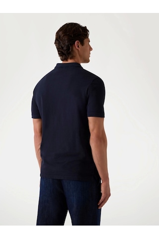 Guess Washed Erkek Lacivert Slim Fit Polo T-shirt M2yp24kc9t1-g7v2 Lacivert
