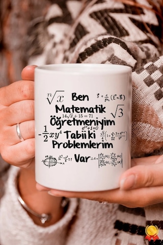 Matematik Öğretmeni Öğretmenler Günü Hediyesi Beyaz Kupa Bardak