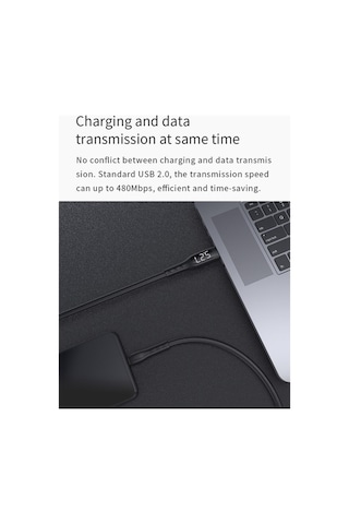 Fastbuy Wsken Akıllı Type C Kablosu - Zamanlı Kesim, Gerçek Zamanlı Şarj, 6v/3a, 1.2m Siyah Şarj Kablosu