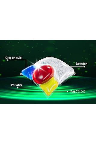 Tems 4 Etkili Bulaşık Makinesi Kapsül Deterjanı 56 Tablet