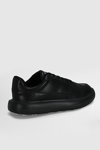 Lufian Mateas Erkek Deri Sneaker Ayakkabı Siyah Beyaz