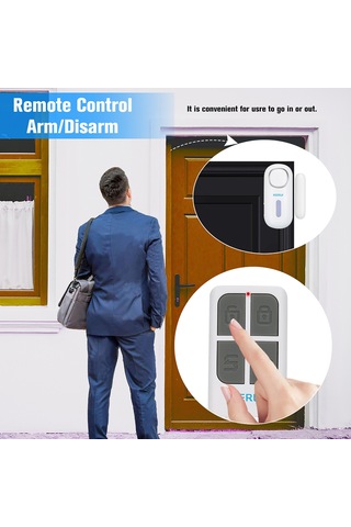 Suofeng Keruı Kr-d2+rc531 433mhz Kablosuz Pencere/kapı Alarm Sistemi, 120db Ses, Kumanda, Ev Ofis Dükkan Güvenliği, Abs Malzeme, 3v Besleme