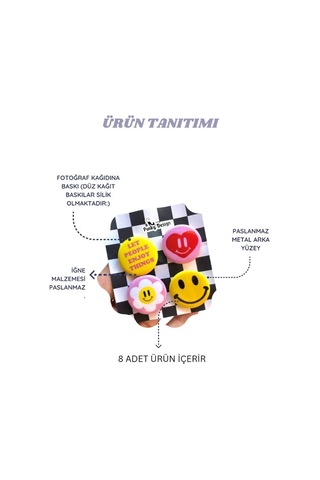 8 Li Set-13 Kitap Temalı Rozet Seti Book Lover Okuma Kitap Kurdu Çok Renkli