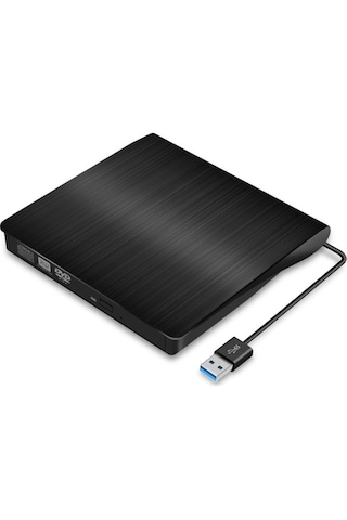 Harici Dvd Rw Usb 3.0 Ultra İnce Taşınabilir Dvd Cd Yazıcı Okuyucu Laptop Pc Uyumlu
