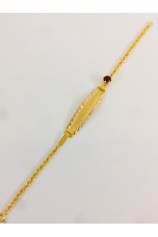 Çelikoğlu Kuyumculuk 8 Ayar Altın Bebek Çocuk Künyesi Bilekligi 1