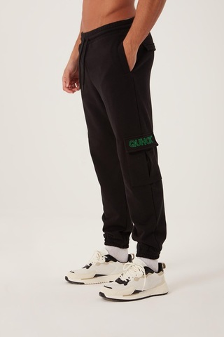 Quhox Erkek 3 İplik Jogger Eşofman Altı Siyah