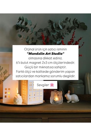 Bernami Biblo Pinterest El Yapımı Beton 6 Lı Mini Bulut Buzdolabı Magneti