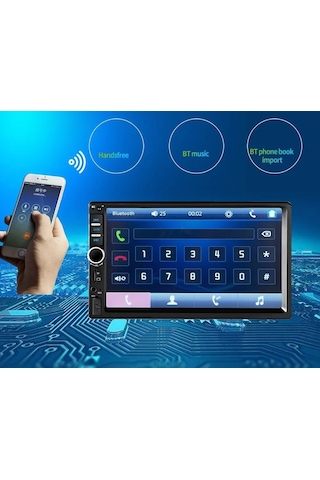 Exvol X70 7 İnc Usb Bluetooth MP3 MP4 Double Teyip + Park Kamerası