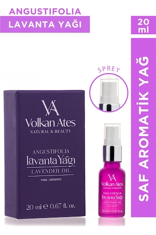 Volkan Ates Natural & Beauty Lavandula Angustifolia Saf Lavanta Yağı Sprey 20 Ml