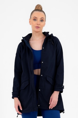 Escetic Lacivert Çıkarılabilir Kapüşonlu 2 Cepli Su Ve Rüzgar Geçirmez Kadın Softshell Mont 6331-3510-lacivert Lacivert