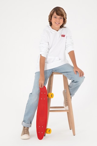 U.S. Polo Assn. Erkek Çocuk Beyaz Kapüşonlu Sweatshirt 50293566-VR013
