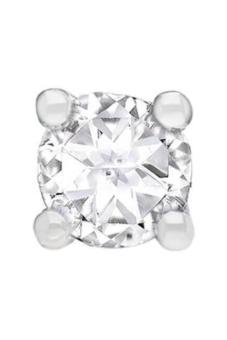 Sirius Beyaz Topaz Tektaş Erkek Küpesi 0823E0042