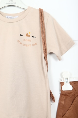 Xo Kids Erkek Çocuk Alt Üst Şort Takım 2-7 Yaş 3150 Bej