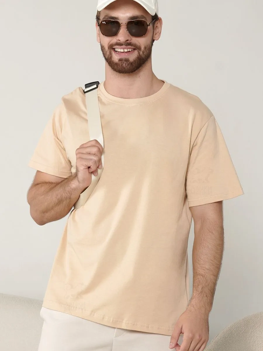 Lajkı-majkı Bej Düz Renkli Tişört 179245287 Bej