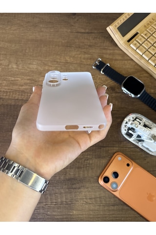 Samsung Galaxy S26 Ultra Uyumlu Süper İnce Mat Ultra Thin Silikon Kılıf Beyaz
