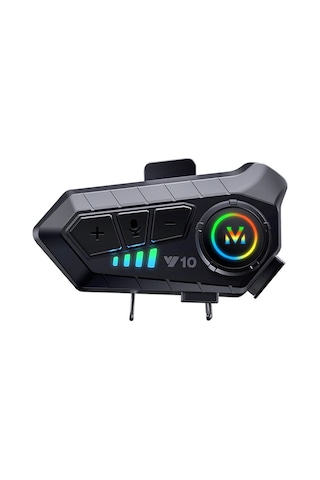 Vkemall Y10 Kask Bluetooth Kulaklık Motosiklet Tam Yüz Kaskı Ultra İnce Kask Kulaklığı Motosiklet Telsiz Kulaklığı Siyah Yumuşak Mikrofon