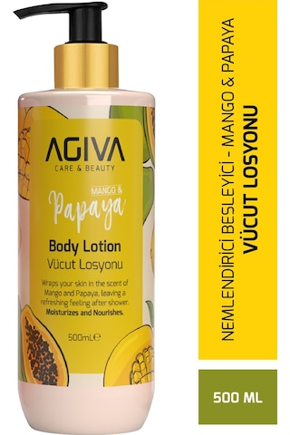 Mango & Papaya Agiva Care & Beauty Yoğun Nemlendirici Ve Besleyici Vücut Losyonu 500 Ml