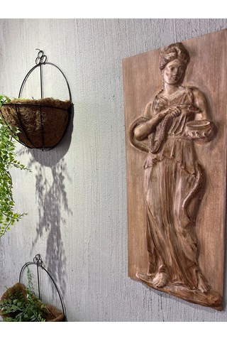 Store Hygieia Şifa Tanrıçası Ahşap Oyma Tablo Mitolojik